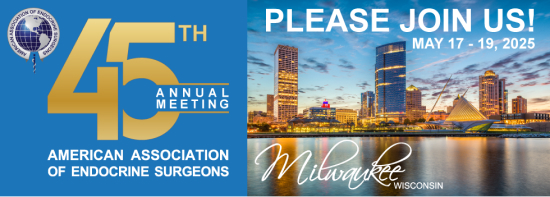 Congrès de l’American Association of Endocrine Surgeons (AAES), Milwaukee, Wisconsin, USA :